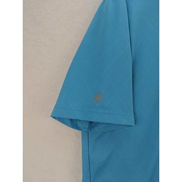 Brooks Brothers Two Tone Blue Performance Polo Mens XL Short Sleeve Breathable - Picture 12 of 12